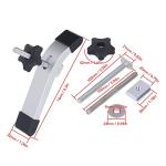 2 Set T Track Hold Down Clamps, Aluminum Alloy Woodworking Clamps for CNC Routers and Drill Presses, 6.3in L with Soft Plastic Pads, Jig Accessories for Table Saw Milling