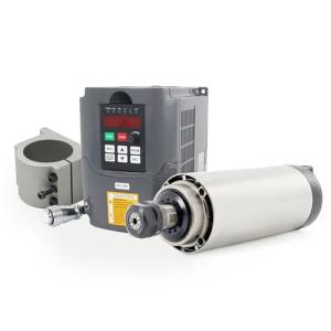 RATTMMOTOR VFD Spindle Motor Kit, 2.2KW Spindle Motor 220V Air Cooled ER20 24000RPM+2.2KW VFD 220V Inverter Single to 3 Phase Variable Frequency Drive+80mm Spindle Motor Mount for CNC Router Machine