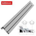 Sumsoctober Aluminium Alloy T-Slot Miter Track Woodworking Accessory Router Table CNC Table Saw Fence 400mm Silver(600mm)