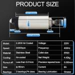 RATTMMOTOR VFD Spindle Motor Kit, 2.2KW Spindle Motor 220V Air Cooled ER20 24000RPM+2.2KW VFD 220V Inverter Single to 3 Phase Variable Frequency Drive+80mm Spindle Motor Mount for CNC Router Machine