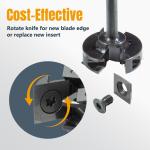 CNC Router Bit, 1/4" Shank with 1-3/8" Cutting Diameter Carbide multi edge, 1PK