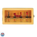 4 Piece Undersized Plywood Bit Set 1/4" Shank