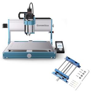 Genmitsu 3030-PROVer Ultra CNC Router Machine for Metal + Upgrade Aluminum Bench Vise Clamp, Size 9.4" x 6.6" x 1.6", Clamping Range 0-5.7"