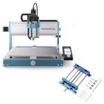 Genmitsu 3030-PROVer Ultra CNC Router Machine for Metal + Upgrade Aluminum Bench Vise Clamp, Size 9.4" x 6.6" x 1.6", Clamping Range 0-5.7"