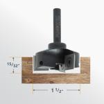 CNC 3 wing Router Bit , 1/4" Shank, 1-1/2" Cutting