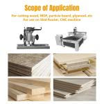 CNC 3 wing Router Bit , 1/4" Shank, 1-1/2" Cutting