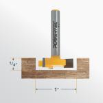 73057 CNC Router Bit, 1/4" Shank with 1" Cutting Diameter Carbide Router Bit