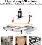 Twotrees TTC450 Ultra CNC Router Desktop CNC Router 465x465mm Large Work Area, 500W Spindle 3.5-inch Touch Screen, All-Metal 3-Axis Engraving Machine for Wood, Acrylic, MDF, Aluminum, Plastic