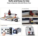 Twotrees TTC450 Ultra CNC Router Desktop CNC Router 465x465mm Large Work Area, 500W Spindle 3.5-inch Touch Screen, All-Metal 3-Axis Engraving Machine for Wood, Acrylic, MDF, Aluminum, Plastic