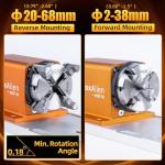 FoxAlien 4th Axis Rotary Engraving Kit for NEMA23 Closed Loop Stepper Motor CNC Router with 4 Jaw Chuck, 30:1 Reduction Gearbox for Cylindrical Wood Metal Engraving