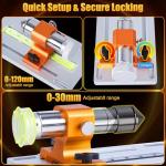FoxAlien 4th Axis Rotary Engraving Kit for NEMA23 Closed Loop Stepper Motor CNC Router with 4 Jaw Chuck, 30:1 Reduction Gearbox for Cylindrical Wood Metal Engraving