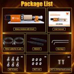 FoxAlien 4th Axis Rotary Engraving Kit for NEMA23 Closed Loop Stepper Motor CNC Router with 4 Jaw Chuck, 30:1 Reduction Gearbox for Cylindrical Wood Metal Engraving