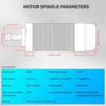 RATTMMOTOR DC Brushless Spindle Motor Kit, 500W 48V Spindle Motor Air Cooled ER11, 12000RPM, 0.6N.m, 55MM+BLDC Driver Motor Speed Controller 600W Spindle Power Supply+Clamp Mount for CNC Router