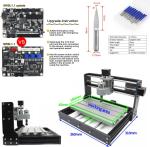 DIY CNC Router Kit, 3 Axis Hobby CNC Router Machine GRBL Control, Plastic Acryli