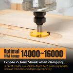 CNC Router Bit, 1/2" Shank with 2" Cutting Diameter Carbide Router Bit, 1PK