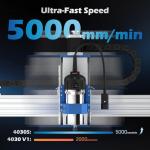 Genmitsu PROVerXL 4030S CNC Router Machine + CFL10-40 Laser Module, with 710W Spindle, Upgraded 3-Axis Desktop CNC Milling Machine for Wood, Metal, Acrylic, High Precision Linear Rails, 130mm Z-Height