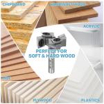 1/4" Shank 1-1/4" CNC Spoilboard Surfacing Bit – Industrial-Carbide, 2+2 Repl...