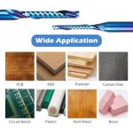 Genmitsu CNC Machine 3018-PRO Router Kit +1/8 Inch Shank 10pcs Carbide Spiral O Flute (Single Flute) End Mill CNC Router Bits