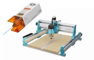 Genmitsu 4040-PRO MAX CNC Router + CFL10-40 10000mW Laser Module, 710W Trimmer & Linear Rail Driven, Work Area 410 x 405 x 77mm, for Wood Metal Acrylic Cutting Milling, GRBL Control