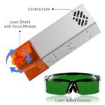 Genmitsu 4040-PRO MAX CNC Router + CFL10-40 10000mW Laser Module, 710W Trimmer & Linear Rail Driven, Work Area 410 x 405 x 77mm, for Wood Metal Acrylic Cutting Milling, GRBL Control