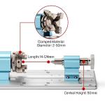 Genmitsu 3030-PROVer MAX CNC Router Machine + 4th Axis Rotary Module Kit, 4 Jaw Chuck, 10:1 Speed Reducer, Clamped Range: Length 10-200mm