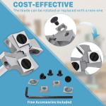 1/4" Shank 1-1/4" CNC Spoilboard Surfacing Bit – Industrial-Carbide, 2+2 Repl...