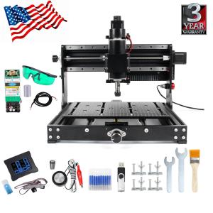 【USA】CNC 3020 Plus Router Kit Carving Milling Engraving Machine+20W Laser Module