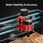 Twotrees TTC3018 Pro CNC Router Machine,Desktop CNC Engraving Machine Upgraded 3-Axis Engraving All-Metal Milling Machine for Wood Acrylic MDF Nylon,300mmX180mmX40mm Working Area (Black Red)