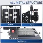 YIDOFENG 3 Axis 3020 Plus CNC Engraving Machine,500W CNC Wood Router Desktop CNC Machine for Metal Wood Acrylic MDF w/Limit Switche Emergency-Stop, Working Area:11.81 * 7.87 * 2.87 inch