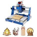 WolfPawn 3018 CNC Machine All-Metal CNC Router Machine, with Emergency-Stop 3 Axis Plastic Acrylic PCB PVC Wood Carving Milling Engraving Machine, XYZ Working Area 300x180x60mm