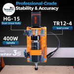 Masuter 3S CNC Router Machine with NEMA 23 Closed-Loop Stepper Motor, 400W Spind