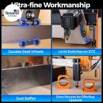 Masuter 3S CNC Router Machine with NEMA 23 Closed-Loop Stepper Motor, 400W Spind