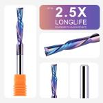 5-Piece Carbide Spiral Downcut CNC Router Bits Set, 1/8 Inch Cutting Dia 1/8 ...