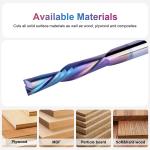 5-Piece Carbide Spiral Downcut CNC Router Bits Set, 1/8 Inch Cutting Dia 1/8 ...