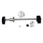 CHUANGNENG HGR20 Linear Rail Kit 400mm Linear Guide Rail with 1PCS SFU1605 Ballscrew 400mm with 4pcs Slide Blocks BF12/BK12 Full Accessories Linear Slide Rail, for DIY CNC Routers Lathes Mills