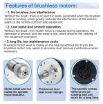 RATTMMOTOR DC Brushless Spindle Motor Kit, 500W 48V Spindle Motor Air Cooled ER11, 12000RPM, 0.6N.m, 55MM+BLDC Driver Motor Speed Controller 600W Spindle Power Supply+Clamp Mount for CNC Router
