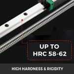 BestEquip Linear Guide Rail 2Pcs HGR20-1500mm Linear Slide Rail with 1Pcs RM1605-1500mm Ballscrew with BF12/BK12 Kit Linear Slide Rail Guide Rail Square for DIY CNC Routers Lathes Mills