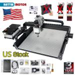 3 Axis 4540 CNC Router Desktop Milling Engraving Machine+500W Spindle+ 40W Laser