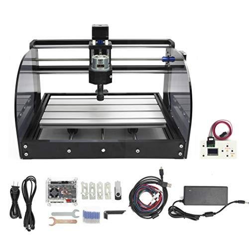 RATTMMOTOR CNC Wood Router Machine Kit 3 Axis GRBL Control DIY Mini CNC Engraver Carving Milling Machine+Offline Controller+775 Spindle Motor ER11 for Cutting Acrylic PVC PCB Plastic Wood