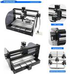 RATTMMOTOR CNC Wood Router Machine Kit 3 Axis GRBL Control DIY Mini CNC Engraver Carving Milling Machine+Offline Controller+775 Spindle Motor ER11 for Cutting Acrylic PVC PCB Plastic Wood