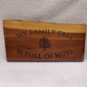 Home decor carved on Eastern Red Cedar Wood Custom Made 7" x 12" live edge 