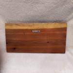 Home decor carved on Eastern Red Cedar Wood Custom Made 7" x 12" live edge 