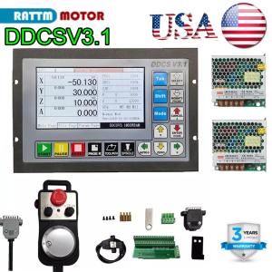 「USA」 4 Axis offline stand-alone Controller System G Code CNC Router Kit w/ MPG