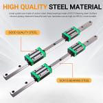 ANWOKIT HGR20-700mm Linear Rail Kit + 1PCS SFU1605-750mm Ballscrew with 4pcs Slide Blocks BF12/BK12 Full Accessories Linear Slide Rail Linear Guide Rail Ball Screw Set for CNC Routers Lathes Mills