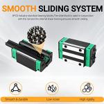 ANWOKIT HGR20-700mm Linear Rail Kit + 1PCS SFU1605-750mm Ballscrew with 4pcs Slide Blocks BF12/BK12 Full Accessories Linear Slide Rail Linear Guide Rail Ball Screw Set for CNC Routers Lathes Mills