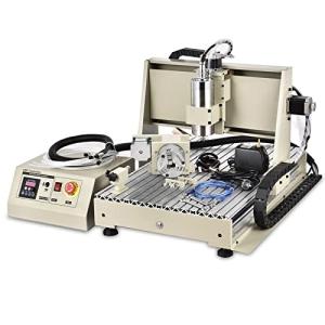 WUPYI 4 Axis Engraver 1.5KW VFD CNC 6040 Router Milling Engraving Machine USB Port Desktop Engraving Drilling Milling Machine Drill Wood DIY Artwork Woodworking 3D Cutter Printer (1.5KW-6040)