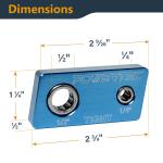 POWERTEC Router Bit Vise Magnetic, Holder, 1/4" & 1/2" & 