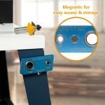 POWERTEC Router Bit Vise Magnetic, Holder, 1/4" & 1/2" & 