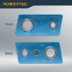 POWERTEC Router Bit Vise Magnetic, Holder, 1/4" & 1/2" & 