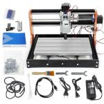 RATTMMOTOR Upgrade 3018-PRO CNC Wood Router Machine Kit 3 Axis GRBL DIY Mini CNC Engraver Milling Machine+Emergency Stop and Limit Switch for Cutting Plastic Acrylic PVC PCB Wood